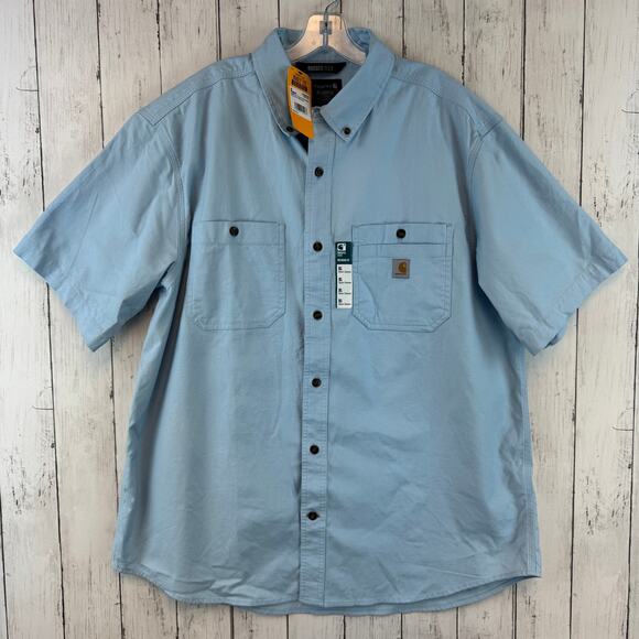 NWT Carhartt Rugged Flex Relaxed Midweight Canvas Short Sleeve Shirt Size XL - Picture 2 of 14
